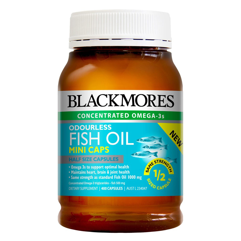Dầu cá viên nhỏ - Blackmores - Odourless Fish Oil Mini 400 viên