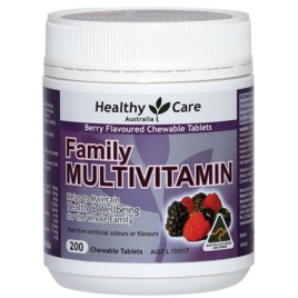 Vitamin tổng hợp - Healthy Care - Super Multi Chewable Berry 200 viên