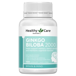 Tuần hoàn não - Healthy Care - Ginkgo Biloba 2000mg 100 viên