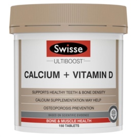Canxi và Vitamin D - Swisse - Ultiboost Calcium + Vitamin D 150 viên