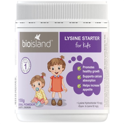 Hỗ trợ hấp thu Canxi cho bé - Bio Island - Lysine Starter for Kids Oral 150g