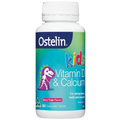Vitamin D và Canxi cho bé - Ostelin - Vitamin D & Calcium Kids Chewable 90 viên