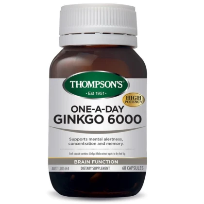 Tuần hoàn não - Thompson - Ginkgo 6000mg 60 viên