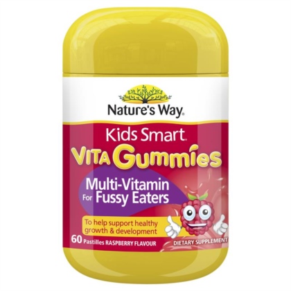 Kẹo Vitamin tổng hợp cho bé - Nature's Way - Kids Smart Vita Gummies Multi Vitamin for Fussy Eaters 60 60 viên